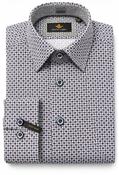 White Lable taper fit Pattern Shirt Wine navy image