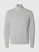 Selected Homme 1/4 Zip knitwear Light Grey