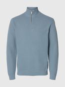 Selected Homme 1/4 Zip knitwear Dusty Blue