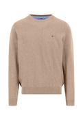FYNCH HATTON ROUND NECK KNIT TAUPE