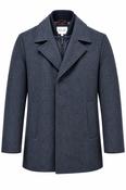 White Label Navy Marl Overcoat image