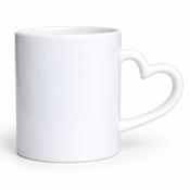 Sublimation Mugs White Heart Handle - 11oz - Case of 36 image