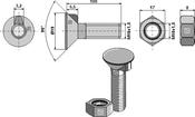 Plough bolt DIN 604 M10 x 1,5 x 100 and hexagon nut (1010048) image