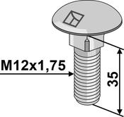 Saucer-head screw M12x1,75×35 – galvanized (12356038)