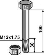 Bolt with self-locking nut â M12 â 8.8 (1.30.12100) image