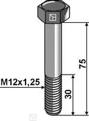 Hexagon bolt with metric fine thread â M12x1,25X75 â 8.8 (51-1009) image