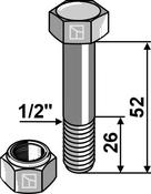 Bolt with self-locking nut â 1/2âUNF (63-TAA-93) image