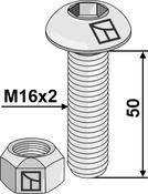 Saucer-head screw with hexagon socket M16x2x50 with self-locking nut (70-1014) image