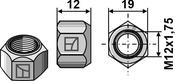 All-metal nut with squeezing device M12 â DIN980 galv. 10.9 (M1298010) image