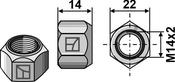 All-metal nut with squeezing device M14x2 – DIN980 galv. 10.9 (M1498010) image