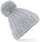 Grey Bobble Hat
