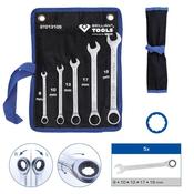 Ratchet Ring Spanner Set, 5 Pcs, 8 - 19 Mm Bt013105 image