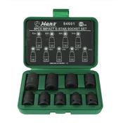 1/2" Drive 9 Piece E-Torx Impact Socket Set image