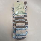 Fairisle Socks - Natural Stripe - L image