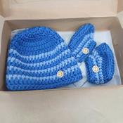 Blue Hat &amp;amp; Booties Set