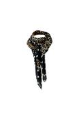 black and leopard print scarf image