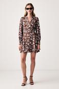 Coffee Sky Short Wrap Dress image