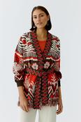 Orange Brown and Cream Knit Cardi