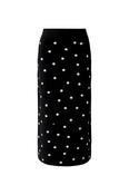 Black Polka Dot Knit skirt image