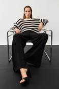 Black and ivory Striped Sweater image