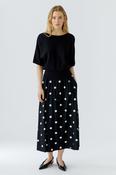 Black and Ivory polka dot Skirt image