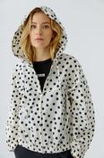 Ivory Rainjacket with Black Polka Dots image