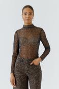 Leopard Print Mesh Top image