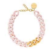 Vanessa Baroni Flat Chain Necklace in Rose Marble image