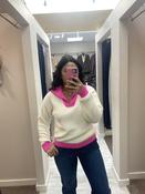Beckenridge Sweater Cream and Pink image