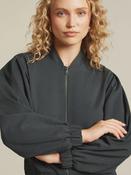 Navy bomber jacket in jersey fabric. Coordinating trousers also available.