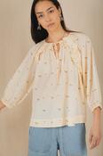 Florets Blouse in Peach