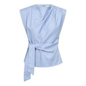SianaCC pleat top pale blue