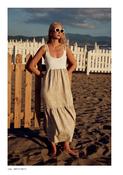 Tiered Summer dress in off white and beige image