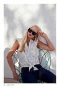 White and beige cropped shirt image