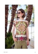 Brown and green print T-shirt image