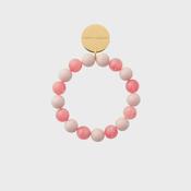 Mini Beads Flex Bracelet in Coral / Light Rose