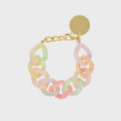 Flat chain bracelet in rainbow colour