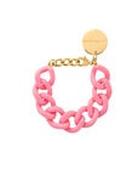 Flat chain bracelet in raspberry