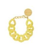 Flat chain bracelet in lemon marble