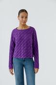 Cable pullover in purple image
