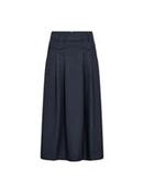 Long navy skirt with pleats and pockets image