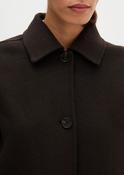 Wool box jacket in black ink
