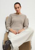 Loose cotton sweater in mushroom grey image