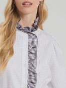Two tone check shirt with contrasting collar image