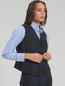 Checked waistcoat in navy tones image