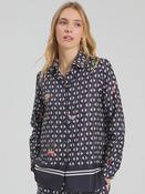Long sleeve shirt with a geometric print in navy and white image