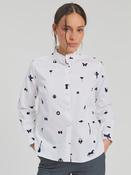 White shirt with small flocked velvet motifs image