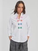 White long sleeved shirt with frogging image
