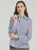 Navy and white graffiti shirt image