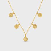 Mini molten coin charm necklace image